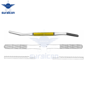 Râpes nasales Fomon 20,5 cm / 8 pouces, angulaires avec inserts en carbure de tungstène TC 40 x 7 mm Fig. 5/6 pour une mise en forme précise des os nasaux - Product Image 2