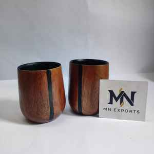 Verres à whisky en bois carbonisé naturel, style ancien, pour hommes – Cadeaux très demandés – Tasses à lait et à bourbon carbonisées - Product Image 5