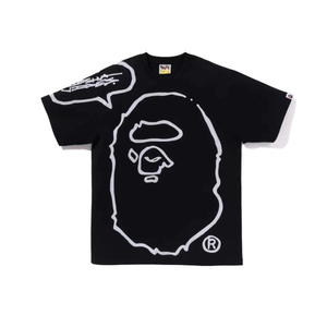 T-shirt streetwear personnalisé avec imprimé graphique tête de singe sur le devant, 100% coton, tricoté, 240 g/m², poids lourd, séchage rapide - Product Image 6