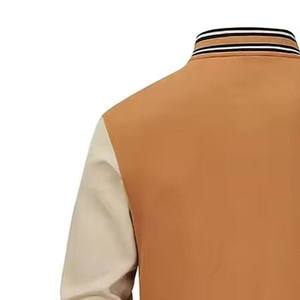 Unisex Varsity <b>Jacket</b> Breathable Windproof Eco-Friendly Canvas Geometric Patchwork Hooded <b>Winter</b> Streetwear Fully Customized - Product Image 1