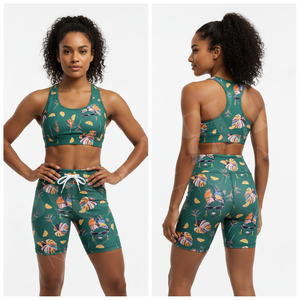 Shorts de yoga pour femmes anti-transpiration, personnalisables avec broderie et impression, extensibles, pour fitness, gym, cyclisme, vêtements de sport d'été, coupe ajustée - Product Image 3