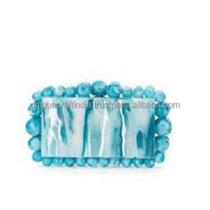 Bolso de mano de resina de diseñador exclusivo | Bolso de fiesta elegante para mujeres y niñas | Artesanía única India - Product Image 5