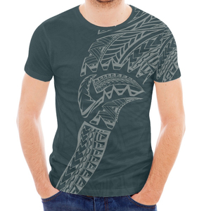 T-shirt d'été léger pour homme en polaire 260 grammes, motif tribal polynésien, écologique, manches courtes, sublimation intégrale, vente en gros - Product Image 2