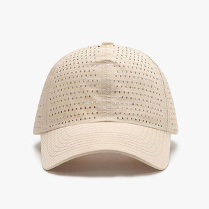 Casquette de baseball unisexe ECONEX SPORTS en maille, couleur unie, respirante, réglable, 6 panneaux, polyester/coton, broderie à la main pour l'extérieur - Product Image 6