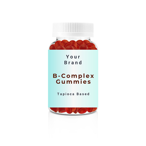 Proveedor Líder en Ventas de Gomitas a Base de Tapioca con Complejo Vitamínico B para el Apoyo Energético, Disponibles en Sabor a Fresa Roja Oscura - Product Image 1