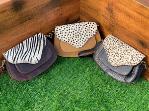 Nouvelle vente chaude Style occidental imprimé Animal fourrure cuir bandoulière sac à bandoulière haute qualité à la mode en cuir véritable sacs à bandoulière - Product Image 3