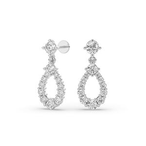 Boucles d'oreilles en diamant de laboratoire rond brillant de 1,54 carat, or 14K 10K, style unique et léger, vente en gros, fournisseur de bijoux B2B - Product Image 4