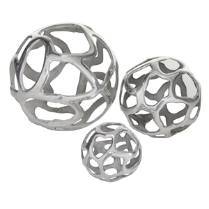 Sculpture métallique luxueuse finition argentée, artisanat décoratif unique pour bureau, maison, table et accent de salon à prix réduit - Product Image 2