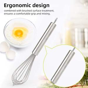 Venta al por mayor de batidores de varillas de acero inoxidable de alta resistencia, multifunción para cocinar, mezclar, batir y remover salsas - Product Image 2