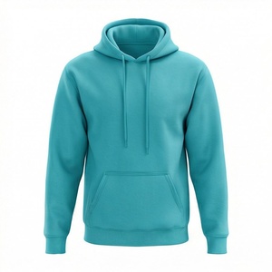 Sudadera con Capucha Oversize de Algodón Teñido Liso con Bordado Estilo Streetwear, Chaqueta Casual Unisex, Ropa Deportiva al por Mayor para Exteriores - Product Image 1