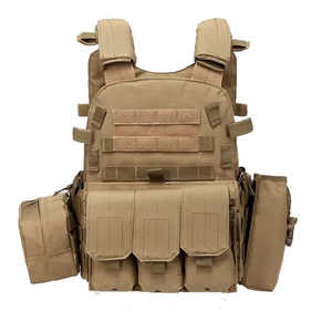 Black Quick-Release Outdoor <b>Utility</b> <b>Vest</b> with Modular Webbing – Removable Pouches for Hiking & Field Work - Product Image 1