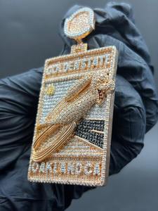 Colgante moderno de oro, plata y diamantes, el más vendido, para uso casual o de fiesta, disponible a precio de exportación desde India. - Product Image 4