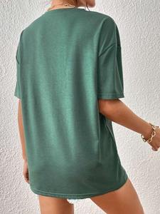 T-shirt pour femme de qualité supérieure avec étiquette personnalisée, t-shirts oversize pour femmes, t-shirt décontracté pour femmes, t-shirt confortable pour femmes - Product Image 3