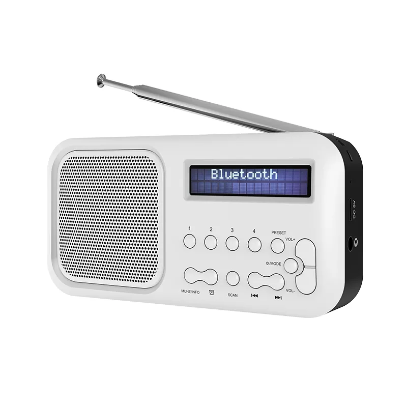 Radio FM Bluetooth saku portabel Mini, Radio FM DAB Retro profesional