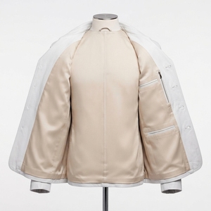 Men's <b>Leather</b> Coat Fashion <b>Blazer</b> <b>Jacket</b> with Pockets Wholesale Factory Direct - Product Image 5