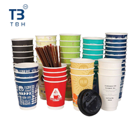 Proveedor de Malasia, Vasos de Papel Kraft de Doble Pared de Buena Calidad, 8oz, 12oz, 16oz, Tazas para Bebidas Calientes, Aptas para Restaurantes, Cafeterías, Fiestas y Eventos