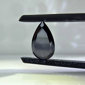 Diamante Negro Sintético de Laboratorio con Certificación IGI, Corte Pera Modificado Brillante de 1 Quilate, Piedra Suelta - Product Image 4