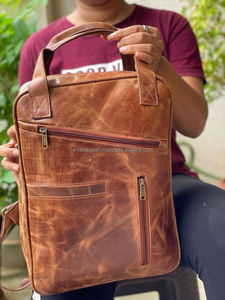 Fait main Unisexe Pleine Fleur En Cuir Ordinateur Portable Sac À Dos Sac À Dos Sac À Dos D'épaule - Product Image 4