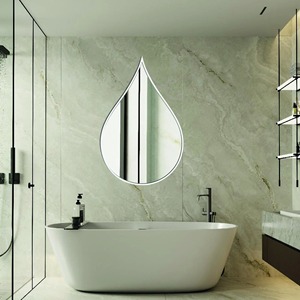 Tear Drop Shape Gold <b>Frame</b> Wall Mirror Suitable For Living Room And Bedroom Decorative Wall Accent Handcrafted From India - Product Image 4