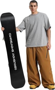 Pantalon de snowboard imperméable marron pour homme avec poches zippées et coupe large pour les activités hivernales en plein air - Product Image 2