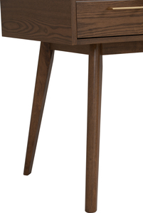 Mid-century inspired writing <b>desk</b> with three drawers and a long-lasting melamine finish, ideal for <b>study</b> or office setups. - Product Image 2