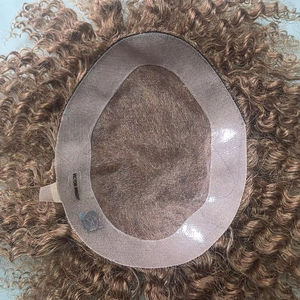 วิกผมคนอินเดียแบบม้วนผมสำหรับผู้ชายผมปลอมแบบโมโน - Product Image 1