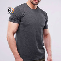 T-shirts vierges streetwear de haute qualité 100 % coton épais coupe oversize col rond pour hommes
