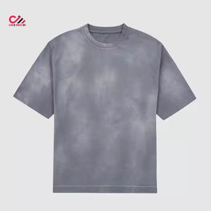 T-shirt vintage délavé à l'acide, couleur et taille personnalisées, pour hommes, en coton. - Product Image 4