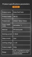 Detector de Humedad en Líquido de Frenos AUTOSCAN, Indicador LED para DOT3, DOT4, DOT5