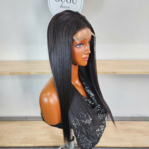 Pelucas de Cabello Humano Vietnamita Virgen con Doble Trama y Frente de Encaje, Pelucas sin Pegamento de Alta Calidad con Cierre 5x5 HD para Mujeres Negras - Product Image 4