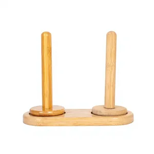 Bamboo Double Yarn Holder Magnetic Rotating Yarn Ball Stand Anti Slip Knitting Crochet Rack <b>Desk</b> <b>Organizer</b> - Product Image 3