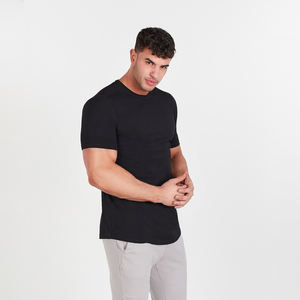 Camisetas de Manga Corta con Cuello Redondo para Hombre, Estilo Clásico, Nuevo Diseño con Dobladillo Curvo, Tejido Grueso y Transpirable, Corte Regular - Product Image 2