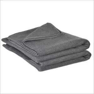 Heavy Wool Blanket 500GSM Twin Size 100% Wool Camping & Bed Use Dark <b>Grey</b> Manufactured by Vaibhav Exports - Product Image 2