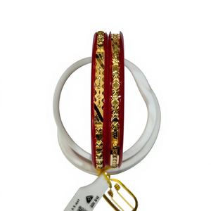 Bracelets en or massif 22 carats, rouge, style Pola, pour femmes, bijoux de mariage traditionnels bengalis, vintage, LISA JEWELLERS, authentiques, purs - Product Image 1