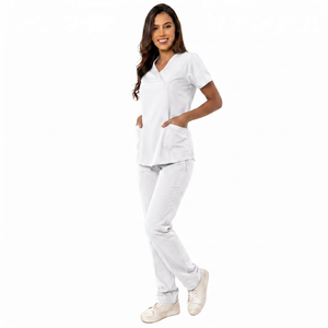 Tenues chirurgicales courtes pour hôpitaux privés – Uniformes en satin de qualité supérieure pour femmes – Idéales pour médecins et infirmières – Collection été - Product Image 3
