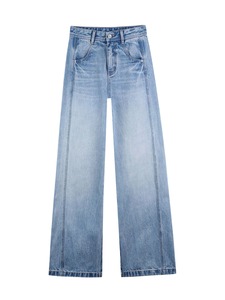Jeans de Mezclilla para Hombre, Corte Recto, Cintura Alta, Estilo Casual, Lavado a la Piedra, Ajuste Amplio, Estilo Primavera - Product Image 5