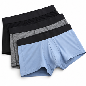 Nuevos Calzoncillos Boxer de Algodón Transpirable Estampado para Hombre, Logotipo Personalizado, Cintura Media, Ropa Interior Tejida, Diseño Delgado y Moderno ODM - Product Image 4