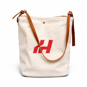 Sac fourre-tout en toile de coton pour femme avec bandoulière en cuir, logo personnalisé, imprimé vintage Paris, sac de shopping en gros - Product Image 1