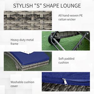 Adjustable Outdoor Wicker Chaise Lounge Chair Modern PE Rattan Design PE Rattan Aluminum <b>Plastic</b> Backrest <b>Wheels</b> for Hotels - Product Image 6