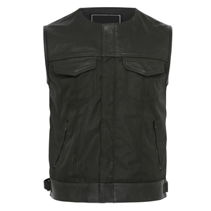 Chaleco de Cuero para Hombre de Estilo Único, Ajuste Cómodo, Moderno y a la Moda, con Opción de Marca Privada, Chaleco de Cuero para Hombre en Venta - Product Image 1