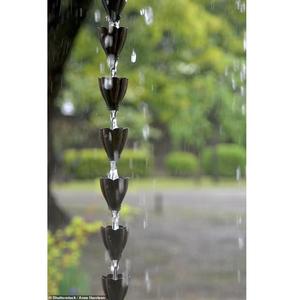 Cadena de Lluvia Decorativa de Cobre con Recubrimiento en Polvo y Acabado Pulido, de Alta Demanda, para Colgar en Interiores y Exteriores, Creando un Elegante Movimiento de Agua - Product Image 6