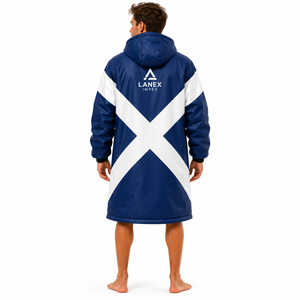 Chaqueta Parka Larga con Capucha y Forro Polar, Impermeable y Cortavientos, con Diseño de la Bandera Escocesa, Personalizada OEM, para Deportes al Aire Libre y Natación - Product Image 4