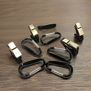 Taiwan-Made Stylish PVC Strap <b>Carabiner</b> Metal Badge Reel Holder with Plastic Material Practical Clamp Type Accessories Clamps - Product Image 3