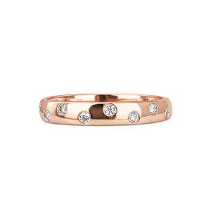 Bague de fiançailles en or massif 10K 14K 18K avec diamant de laboratoire taille ronde, couleur DEF, clarté VS-VVS, sertie clos, certifiée IGI - Product Image 1
