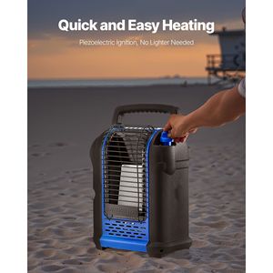 Stufa Radiante Portatile a Propano da 9000 BTU con Regolazione Temperatura Continua e Protezione delle Punte per Uso Domestico, Garage e Casa - Product Image 6