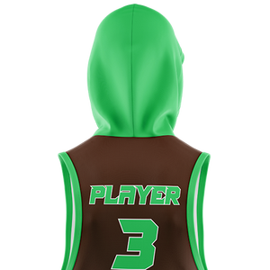 Hoodie sans manches à capuche pour homme, avec logo sur le devant, en polaire, polyester/coton, coupe classique, vêtements de sport d'hiver - Product Image 5