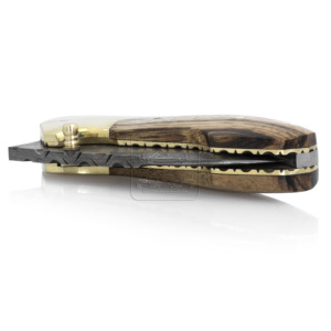 Damascus Steel Folding Knife DD-FK-518 Zebra Wood Handle Handmade Pocket Knife Outdoor Hunting Multi <b>Tool</b> Bushcraft - Product Image 3