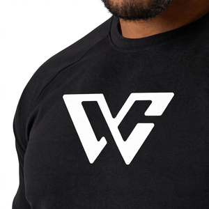 T-shirt de sport noir pour homme, manches courtes, respirant, léger, pour la course à pied, la remise en forme, la salle de sport, l'entraînement, imprimé - Product Image 3