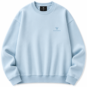 เสื้อสเวตเชิ้ตคอกลมทรงปกติสำหรับผู้ชาย WARPRO ผ้าฝ้าย 100% แบบถัก ซักแล้ว ใส่สบาย สีพื้น เหมาะสำหรับฤดูหนาว ระบายอากาศได้ดี - Product Image 1