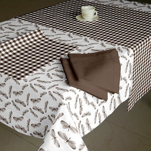 Alfombra Elegante, Plana, Ecológica, Impermeable, Resistente al Aceite, Diseño Floral Fresco, Hecha a Mano, de Algodón, Moderna, Cuadrada, Personalizable - Product Image 1